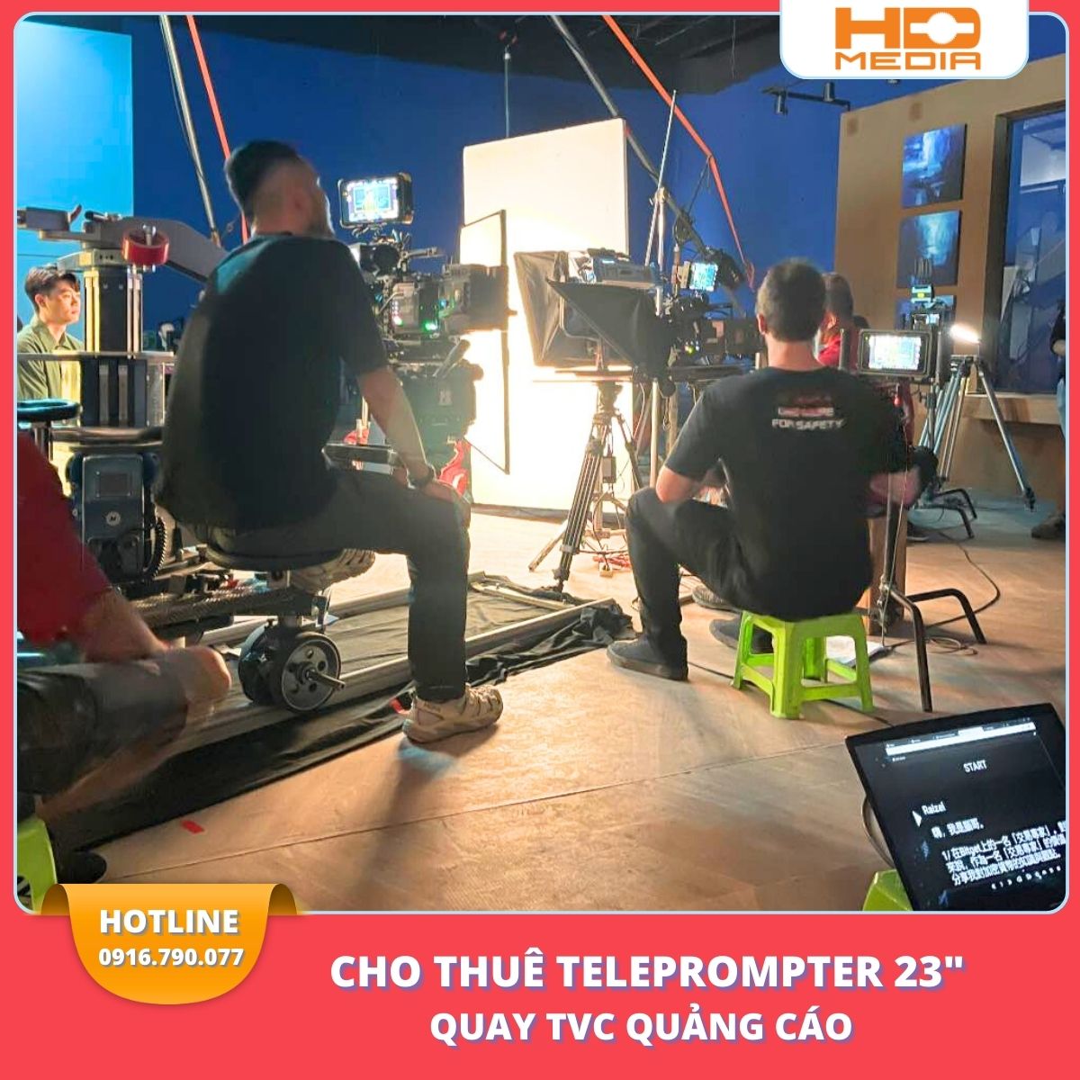 Lắp đặt máy nhắc chữ Teleprompter cho các buổi phát sóng chuyên nghiệp